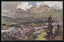 Künstler-AK Edward Harrison Compton: Reichenhall, Gesamtansicht gegen Hohenstau 