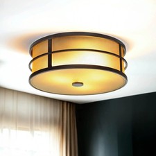 Edle Deckenleuchte SHOJI Creme