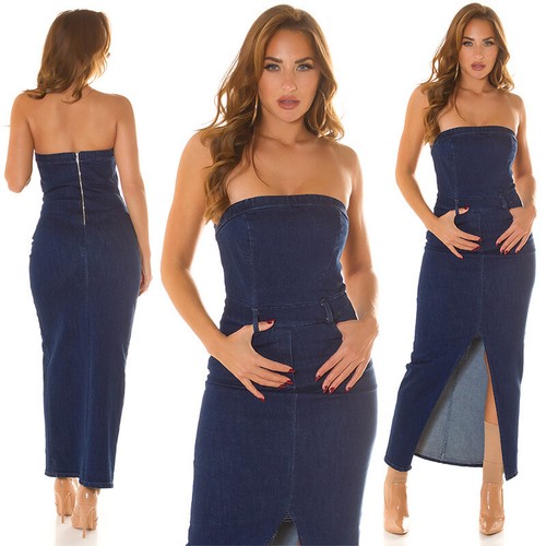 Koucla maxikleid damen jeans - koucla,