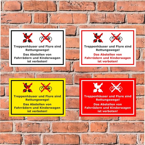 Schild treppenhäuser flure - u,
