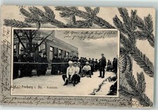 13523219 - 9200 Freiberg Rodelbahn Schlitten Winter Gasthaus Passepartout 1910