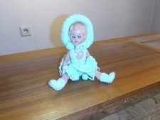 Celloloid Puppe made in Italy mit Schlafaugen und original Kleidung