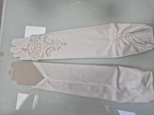 Lange Brauthandschuhe,  Ivory