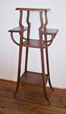 Nussbaum Blumenständer , Blumensäule Jugendstil