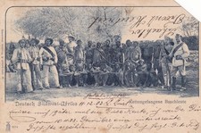 PK Dt. Reich/KOLONIEN , Deutsch Südwest Afrika, Kettengefangene Buschleute, 1903