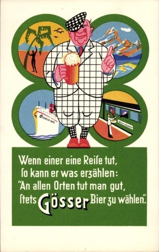 Werbung bier gösser - ak,