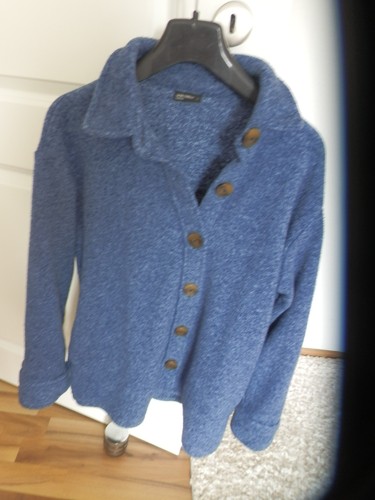 Damen boucle jacke - jacke, blau