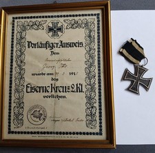 Eisernes Kreuz 1914, EK 2, 1.Weltkrieg mit Urkunde