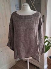 Made Italy ? 100 % Leinen Tunika Bluse Hängerchen Oversize Gr.XL
