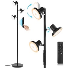 36W Dimmable LED Stehleuchte 3 Köpfen für Wohnzimmer Stehlampe mit Fernbedienung