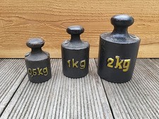 3 Alte Eisen Gewichte KONVOLUT für Waage oder Türstopper, DEKO