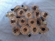 Eckartina 12 Kerzenhalter Christbaum/Weihnachtsbaum Klemmkerzenhalter gold