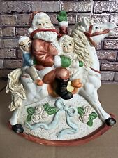 Deko Nikolaus auf Schaukelpferd Alt Antik Vintage