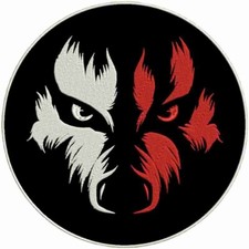 Rückenpatch ODIN WOLF Motiv Aufnäher für Kutte Jacke Jeans mehrfarbig 25cm