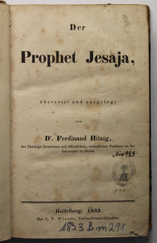 Ferdinand hitzig der - dr.,