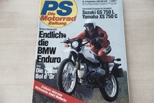 1) PS Sport Motorrad 09/1980 - BMW R 80 GS mit 50PS im - Zündapp KS 80 mit 8PS i