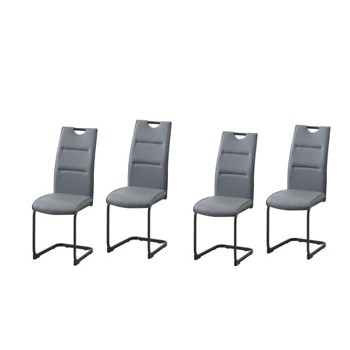 Schwingstuhl 4er set - 4er, grau