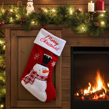 Weihnachtssocken Santa • Rentier • Stoff Dekoration  • Kamin Weihnachtsgeschenk