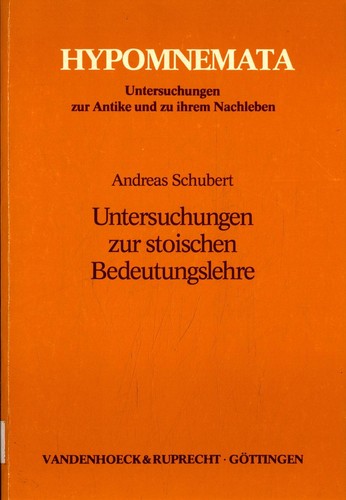 Untersuchungen zur stoischen