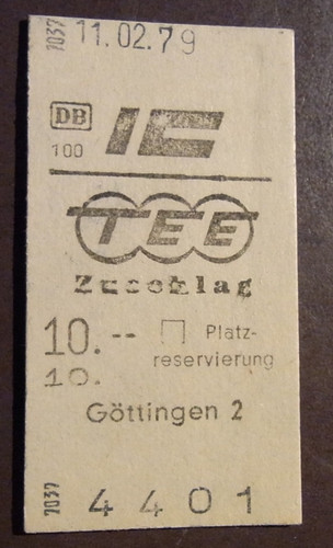 Fahrkarte göttingen tee ic - db,