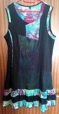 Glamz Designer Kleid in Schwarz/Bunt Gr. 42/44