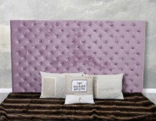 Kopfende Boxspringbett Kopfteil Betthaupt Wandpolster Samt Flieder Bett 180cm