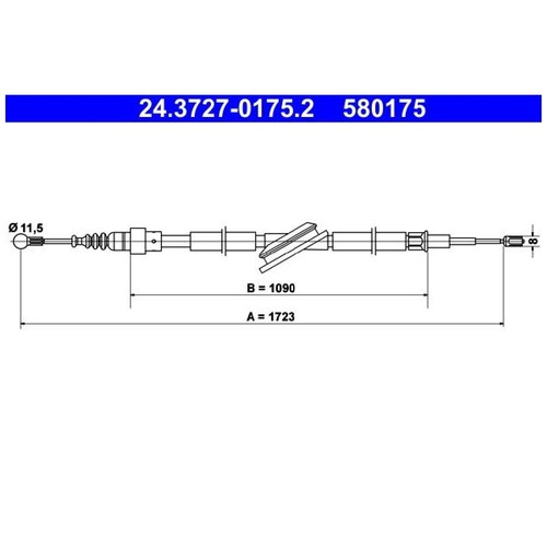 Ate handbremsseil hinten - 2x,