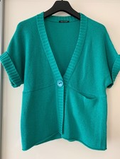 LUISA CERANO Damen Jacke Strickjacke grün Gr. 38 Baumwollmischung