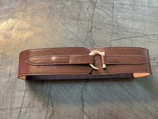 Tee Yee Belt Gürtel, Gr. 75-80 echt Leder und Gummiband dehnbar Braun neu 