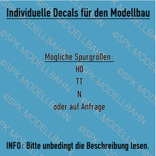 Individuelle Decals Spur H0