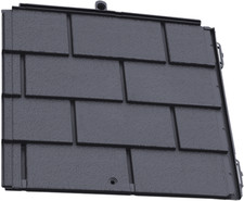 Kunststoff Dachziegel Kunststoff Dachpfanne Schindel  Col. anthrazit-schwarz