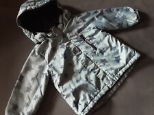 H&M Jungen Skijacke 92 Outdoor Herbst Übergang Winterjacke blau Sterne allover  