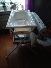 wickelkommode mit badewanne Grau/Weiß