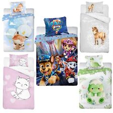 Kinder Bettwäsche 100x135 +Kissenbezug Paw Patrol Tweety Dino Pferd Katze Panda