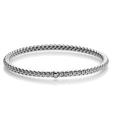 Flexibles Armband im Himbeermuster 585-Weißgold Flex-Armreif Stretch-Schmuck neu