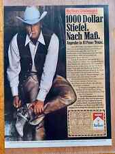 Marlboro 1000 $ Stiefel Cowboy Original 1983 Vintage Advert Werbung Reklame