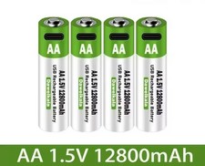 4x 12800 mAh AA USB C Akku