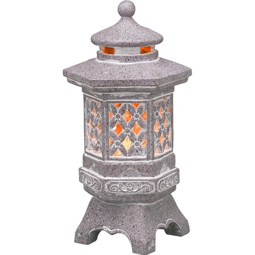 Gartendeko solarleuchte pagode - solarleuchte,