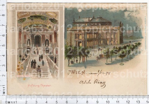 1898 wien hofburg theater - ak, hofburg-theater