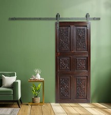 massivholz handgeschnitzte Tür zimmertür Schiebetür Scheunentor Sliding Door -D