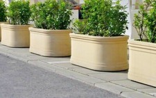 🔶Pflanzschale Pflanztrog Pflanztopf Milano Sandstein Steinkunst BLACKFORM