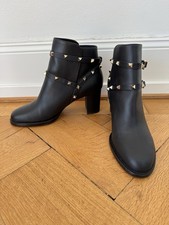 VALENTINO GARAVANI Rockstud Boots Stiefeletten 39,5 schwarz NEU !! NP.1000