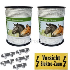 400 m Weidezaunseil 6 mm 6