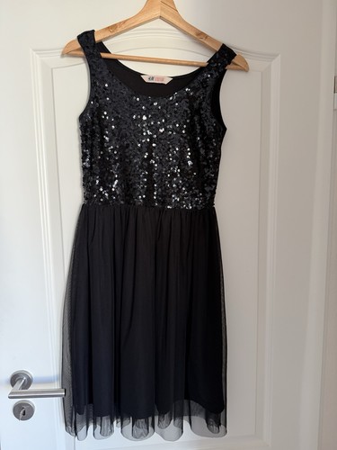 Kleid mit pailletten - h&m,