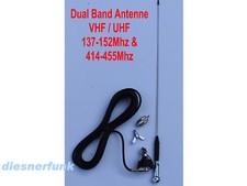 DUAL BAND ANTENNE 53cm VHF UHF AMATEURFUNK BETRIEBSFUNK TAXIFUNK Freenet PMR446