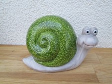 Schnecke aus Ton Grün  Garten