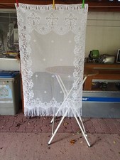 Gardine mit Fransen Höhe:120cm Breite:70cm weiß