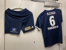 HSV Hamburg Vintage Fußball  Trikot + Hose, Gr.164, Azard, m. Autogramm signiert