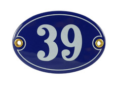 Emaille Hausnummer OVAL Nr. 39