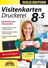 Visitenkarten Druckerei 8.5 -Gold Edition- Download Version inkl. 20000 Cliparts